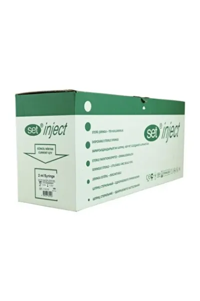 Tıbset Enjektör 5 cc 3 Parça Yeşil - 250 Adet